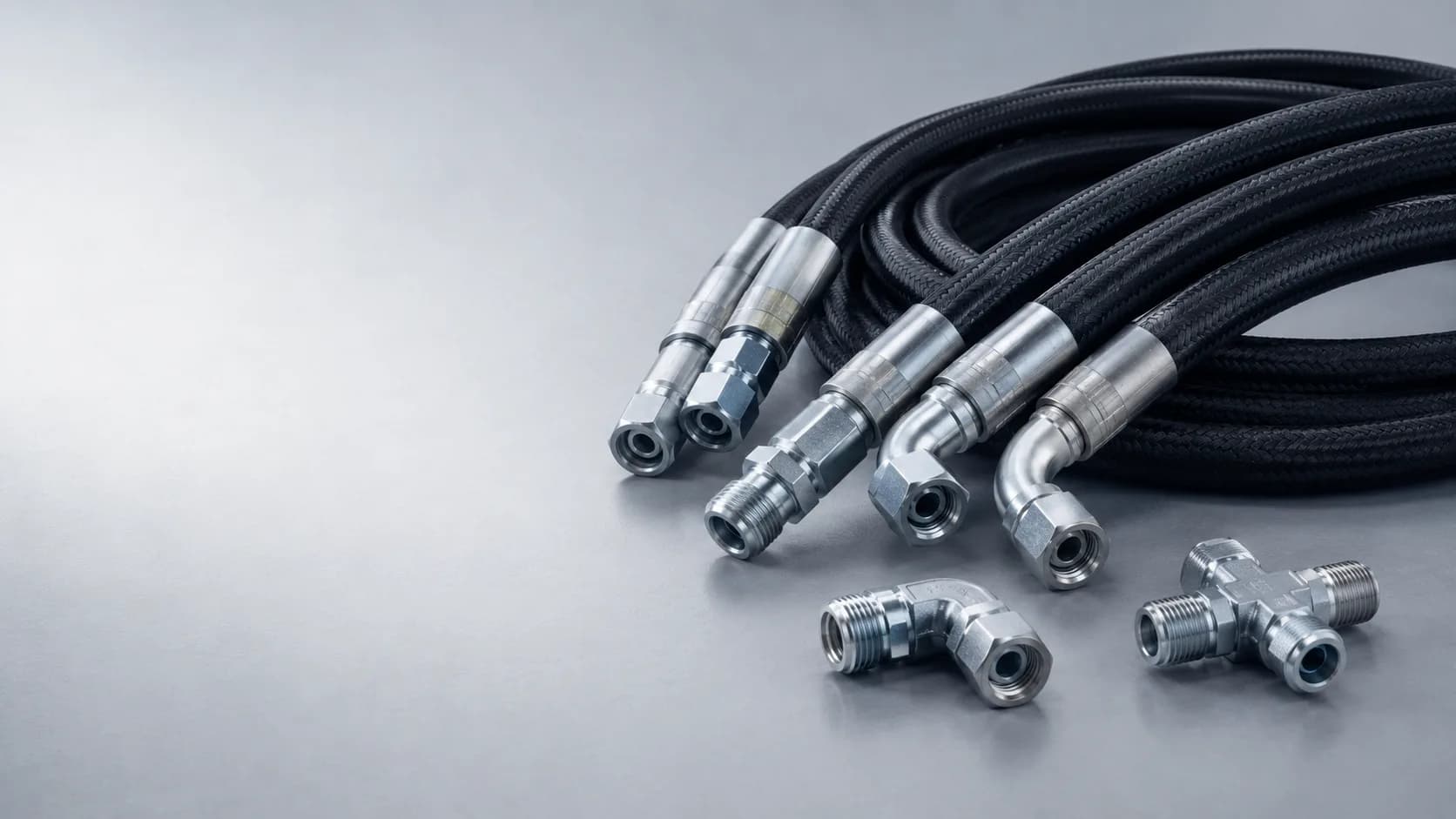Hydraulic hoses and fittings from Parker and Gates